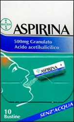 Aspirina bustine 500 mg. senz'acqua