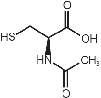Acetilcisteina - Formula di struttura