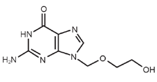 Aciclovir - Formula di struttura