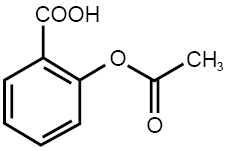 Acido acetilsalicilico - Formula di struttura