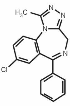 Alprazolam - Formula di struttura