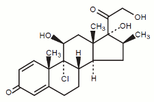 Beclometasone - Formula di struttura