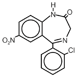 Clonazepam - Formula di struttura