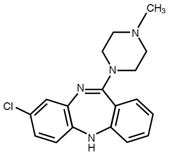 Clozapina - Formula di struttura