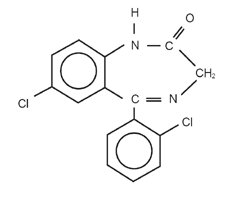 Delorazepam - Formula di struttura