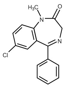 Diazepam - Formula di struttura