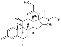 Fluticasone - Formula di struttura