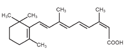 Isotretinoina - Formula di struttura