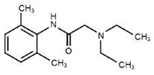 Lidocaina - Formula di struttura