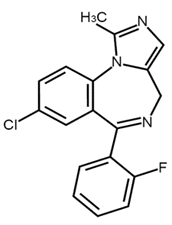 midazolam - Formula di struttura