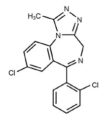 Triazolam - Formula di struttura