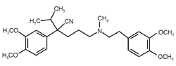 Verapamil - Formula di struttura