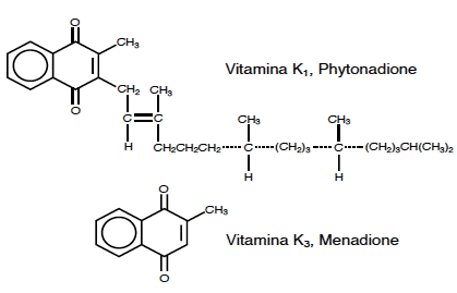 Vitamina K - Formula di struttura