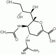 Zanamivir - Formula di struttura